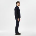 Granatowa Kurtka na Suwak