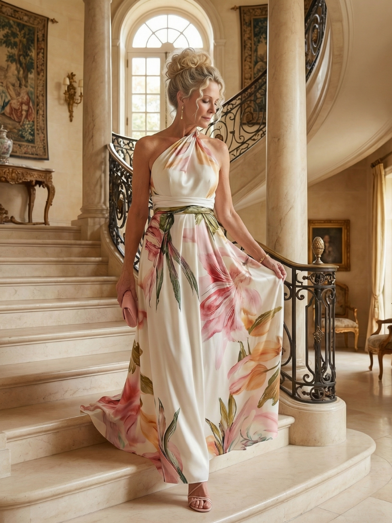 Light Floral Maxi Dress - Summer Elegant Breathable Boho Style