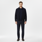 Granatowa Kurtka na Suwak