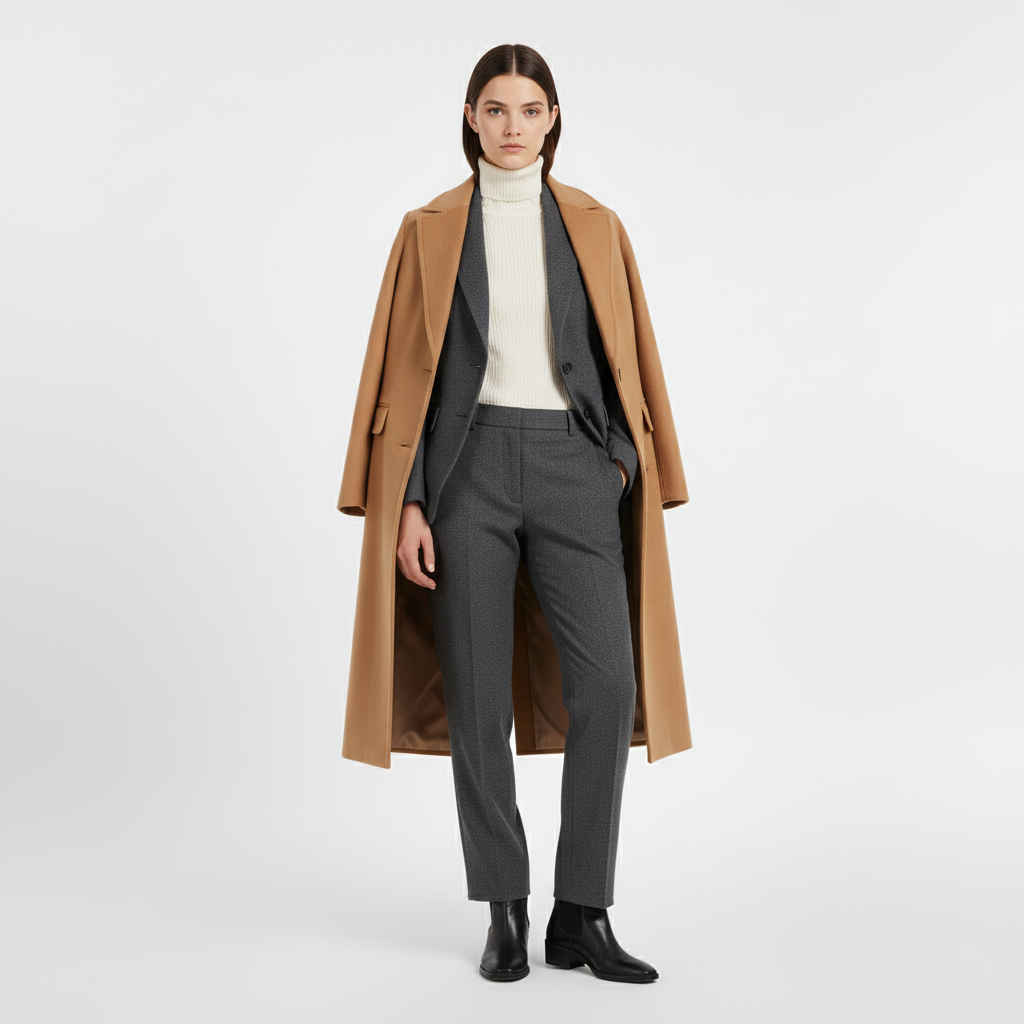 Dopasowany płaszcz zimowy