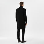 Czarna Stylizacja z Długim Kardiganem