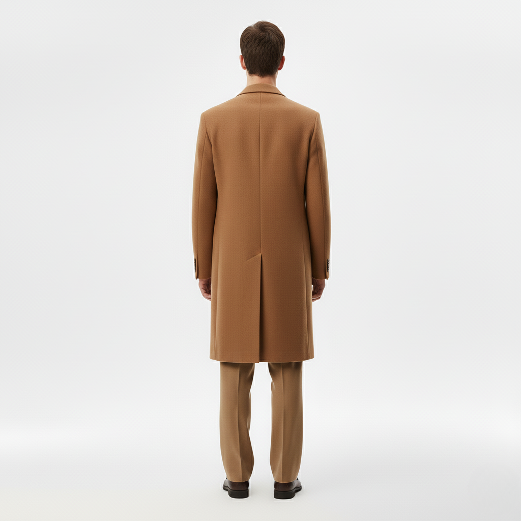 Długi Płaszcz Camelowy